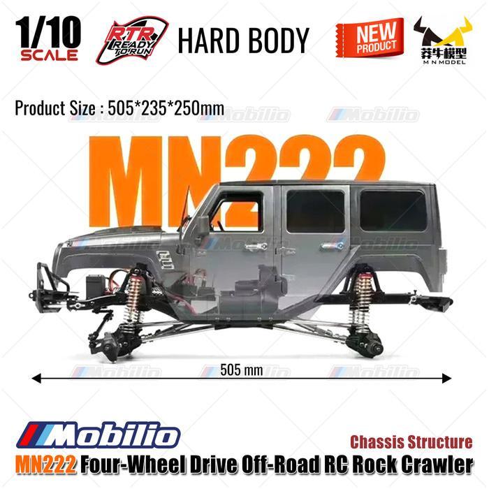 MN222 Four-Wheel Drive Off-Road RC Rock Crawler 1/10 Scale RTR Hard Body MN 222