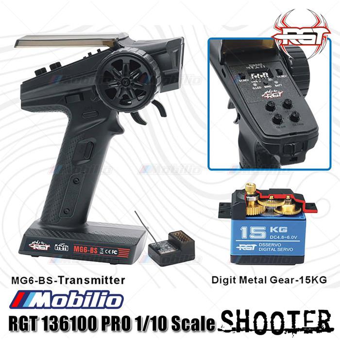 RGT 136100 PRO Shooter Mobil RC Crawler Petualangan Tanpa Sikat LCG FOC Skala 1/10