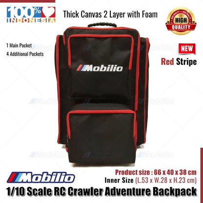 Tas Ransel Petualangan RC Crawler Skala 1/10 Kanvas Kualitas Tinggi Ukuran Dalam 53x28x23cm