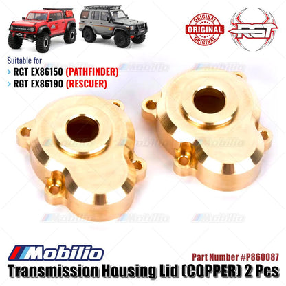 RGT Part #P860087 Transmission Housing Lid (COPPER) Upgrade RC EX86150 Pathfinder EX86190 Rescuer Crawler