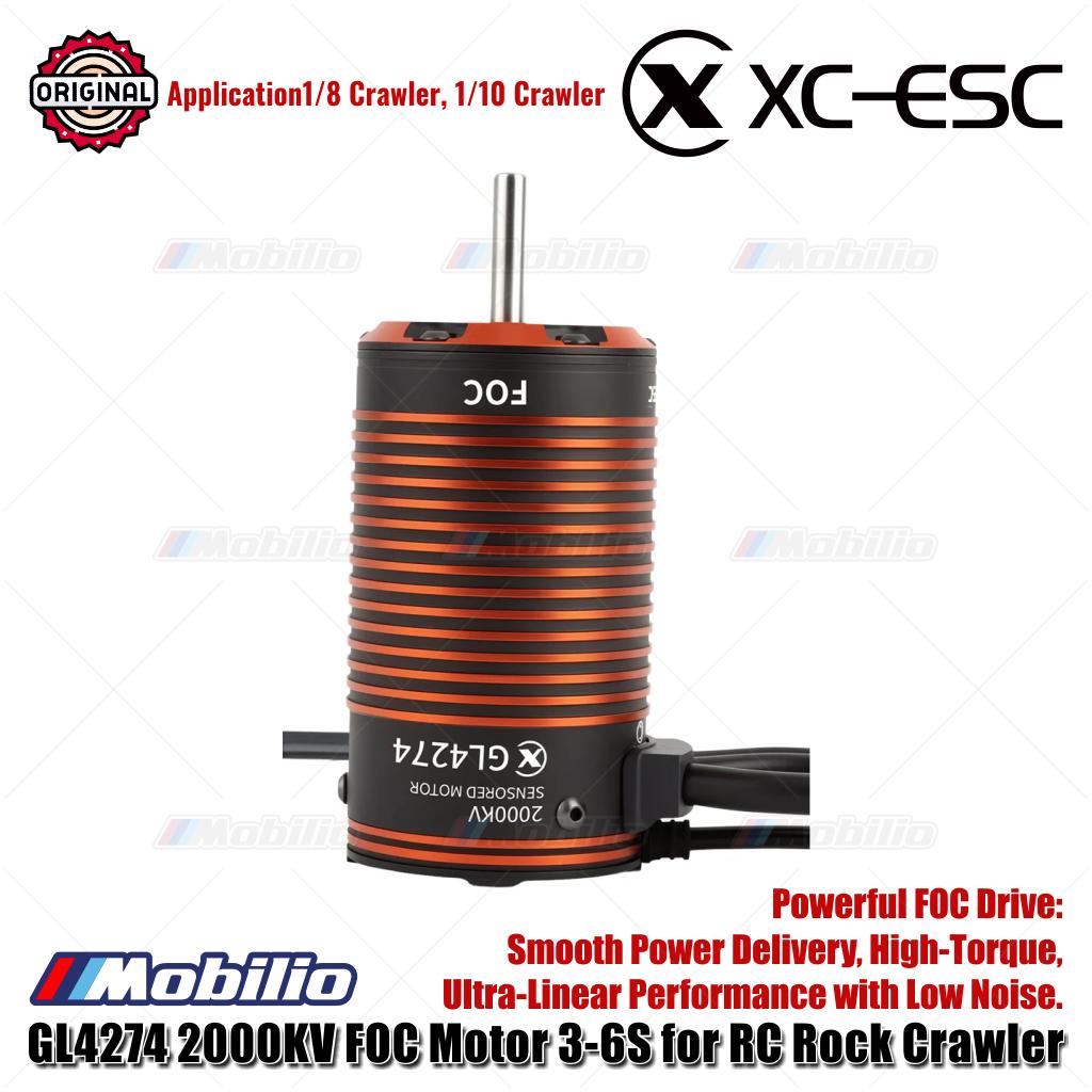 XC-ESC GL4274 Sensored Brushless Motor 2000KV FOC 3-6S untuk RC Rock Crawler