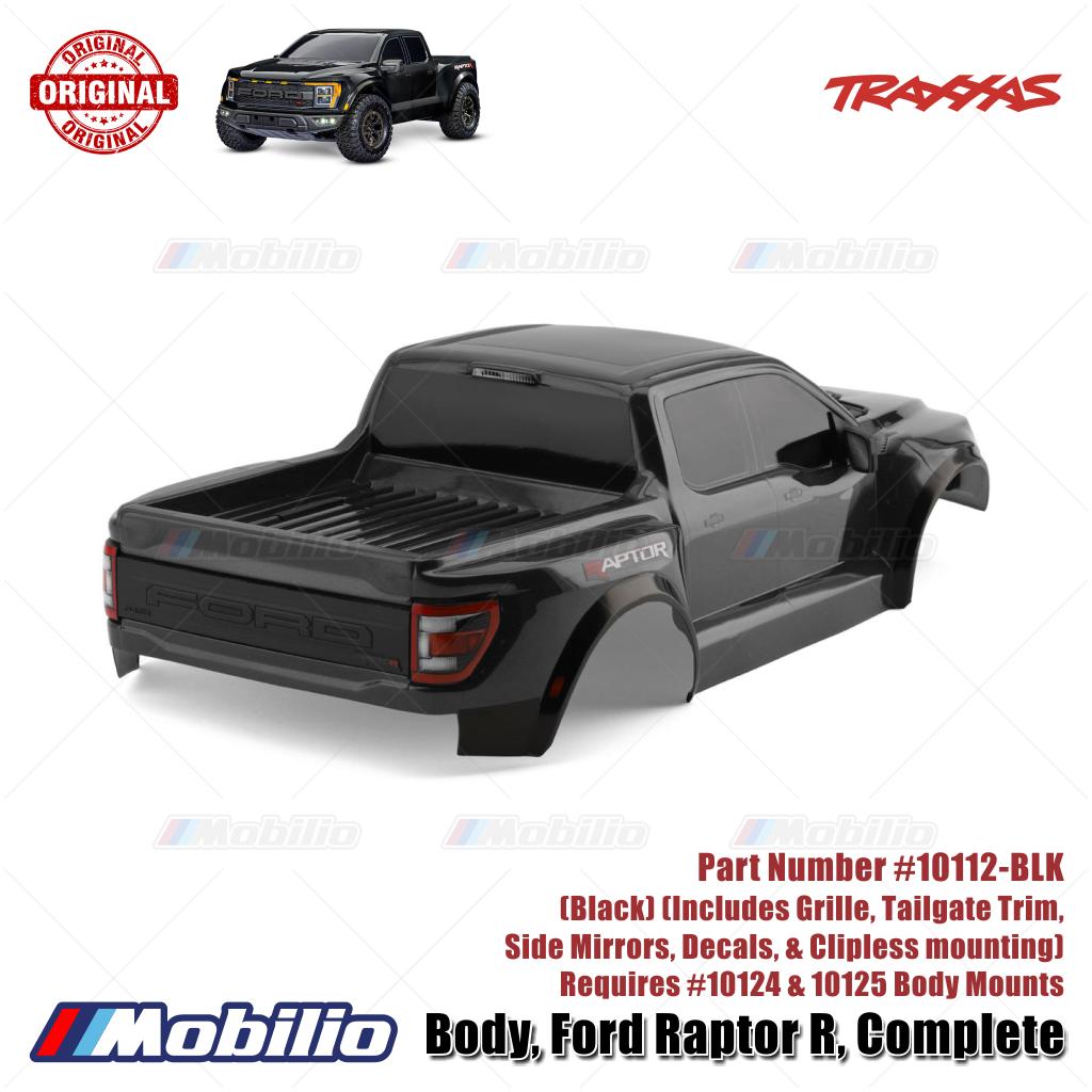 Traxxas Part #10112-BLK Body Ford Raptor R Complete (Black) for RC Ford F-150 Raptor R 4X4