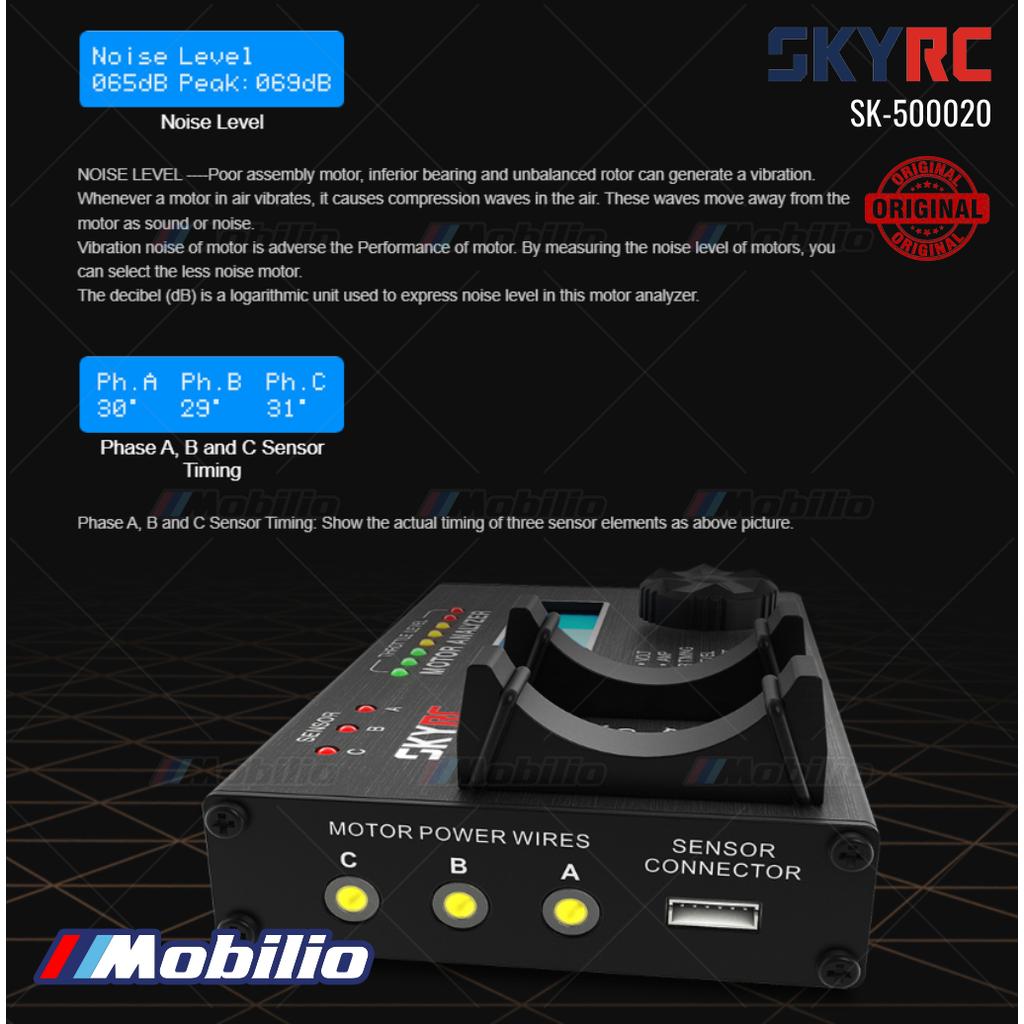 SKYRC #SK-500020 Penganalisis Motor Brushless Nilai KV RPM Arus Tarikan Waktu Motor