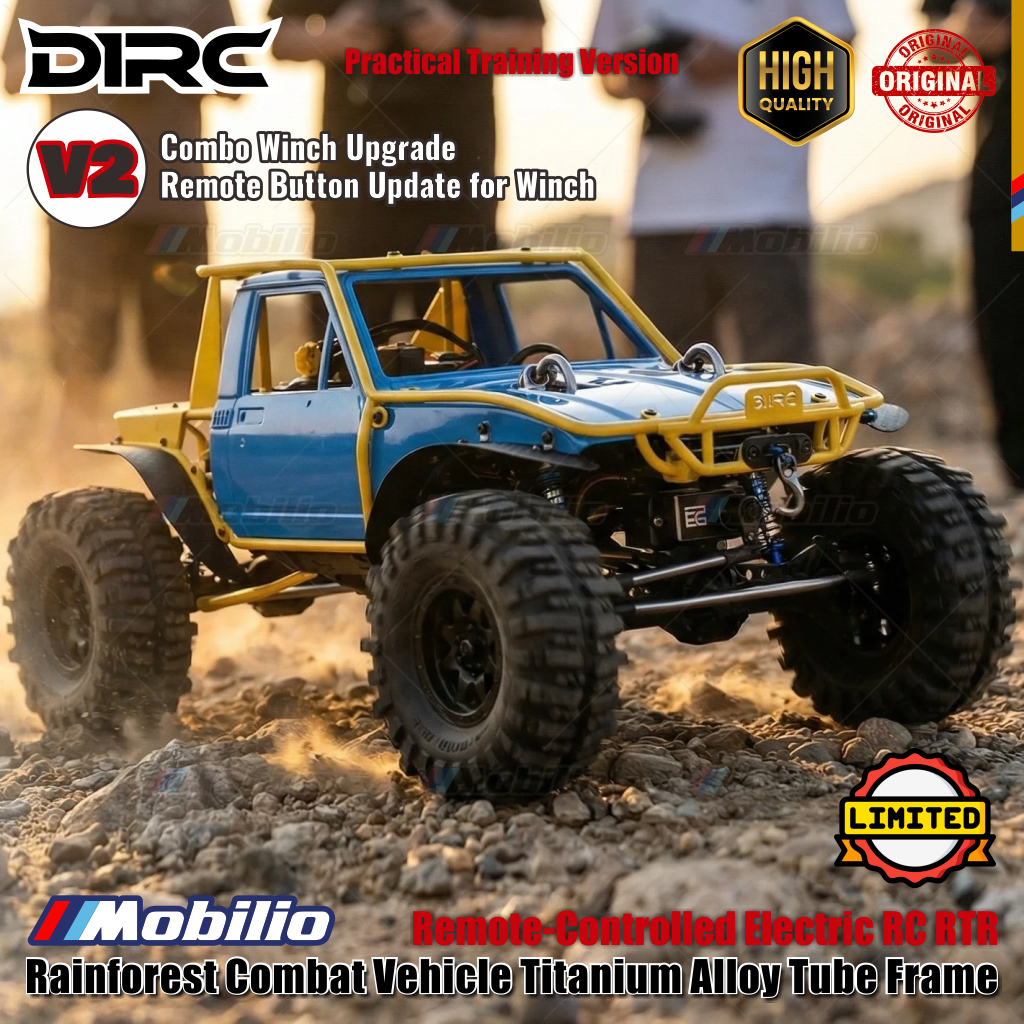D1RC Ti-Fury V2 Rainforest Combat Vehicle Titanium Alloy Tube Frame Remote-Controlled Electric RC RTR Rock Crawler