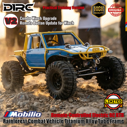 D1RC Ti-Fury V2 Rainforest Combat Vehicle Titanium Alloy Tube Frame Remote-Controlled Electric RC RTR Rock Crawler