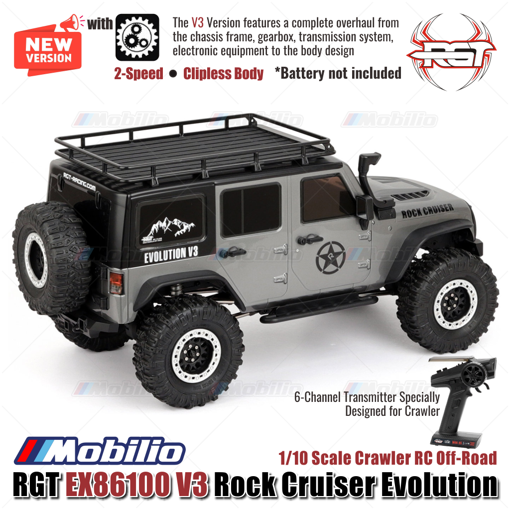 RGT EX86100 V3 ROCK CRUISER 1/10 Scale Rock Crawler Cruiser EX86100V3 4WD Offroad RTR RC Car