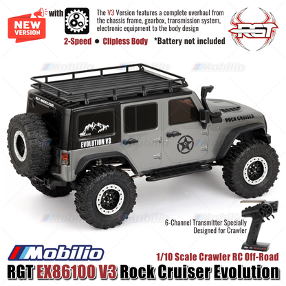 RGT EX86100 V3 ROCK CRUISER 1/10 Scale Rock Crawler Cruiser EX86100V3 4WD Offroad RTR RC Car