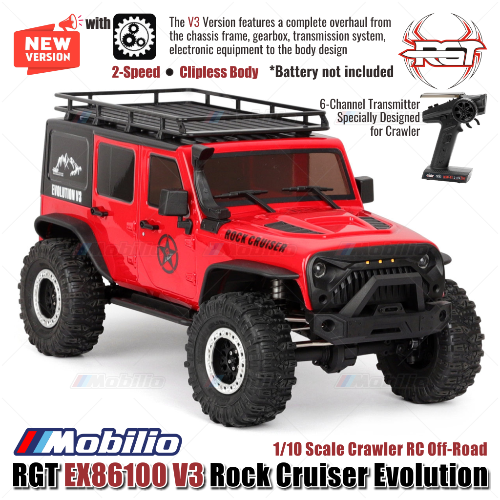 RGT EX86100 V3 ROCK CRUISER 1/10 Scale Rock Crawler Cruiser EX86100V3 4WD Offroad RTR RC Car
