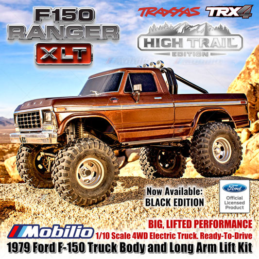 Traxxas 92046-4 TRX4 TRX-4 1/10 High Trail 1979 Ford F150 Ranger XLT RC Truck Tanpa Klip