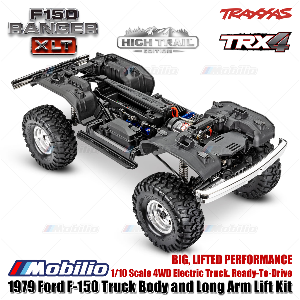 Traxxas 92046-4 TRX4 TRX-4 1/10 High Trail 1979 Ford F150 Ranger XLT RC Truck Tanpa Klip