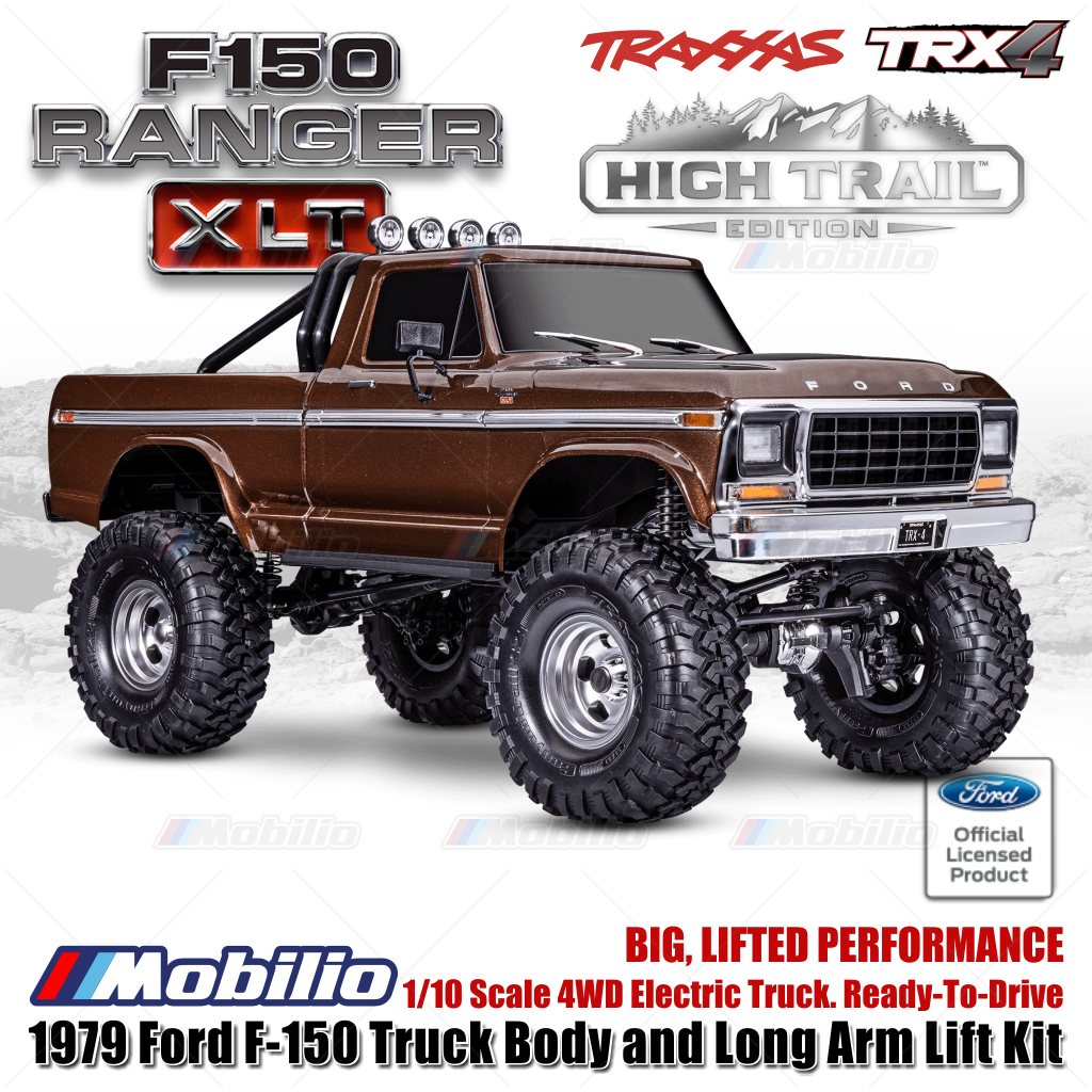 Traxxas 92046-4 TRX4 TRX-4 1/10 High Trail 1979 Ford F150 Ranger XLT RC Truck Tanpa Klip