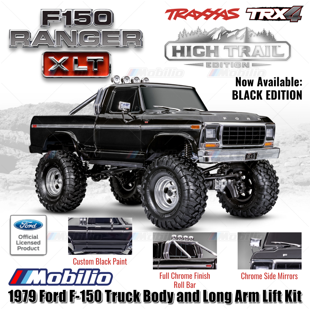 Traxxas 92046-4 TRX4 TRX-4 1/10 High Trail 1979 Ford F150 Ranger XLT RC Truck Tanpa Klip