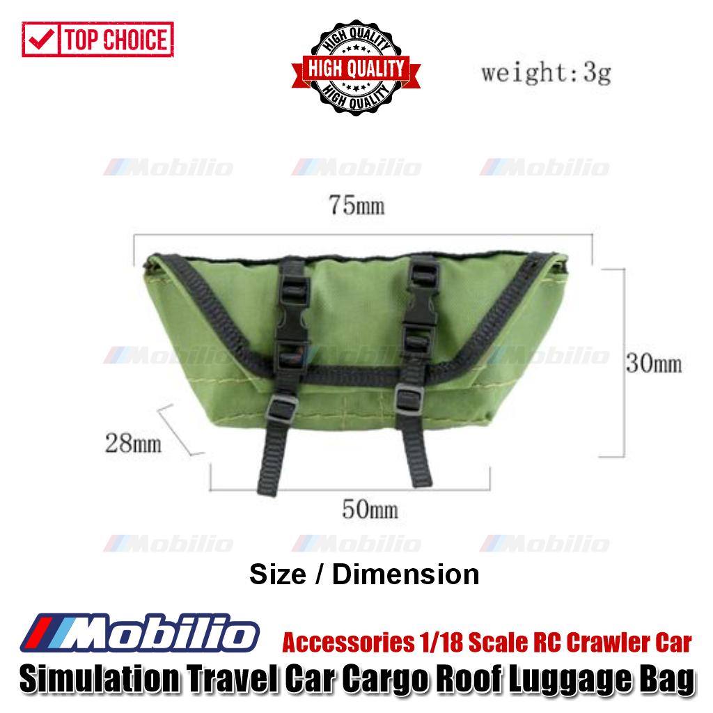 Accessories 1/18 Scale RC Crawler Car Simulation Travel Car Cargo Roof Luggage Bag