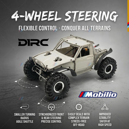 D1RC x RCRFC Ti-Fury RTR R1 Kompetisi Kelas 1/10 Extreme Crawler (Tidak Berwarna + Titanium Mentah) Rainforest Chariot Sudah Terpasang