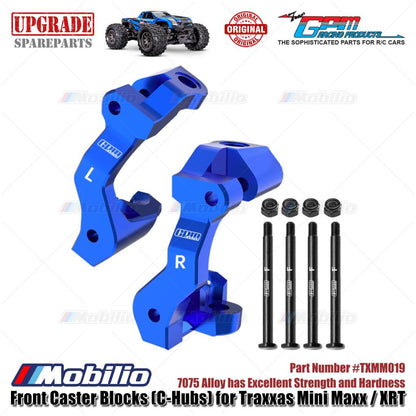 GPM Part #TXMM019 7075 Alloy Front Caster Blocks (C-Hubs) for RC Traxxas Mini Maxx / Mini XRT