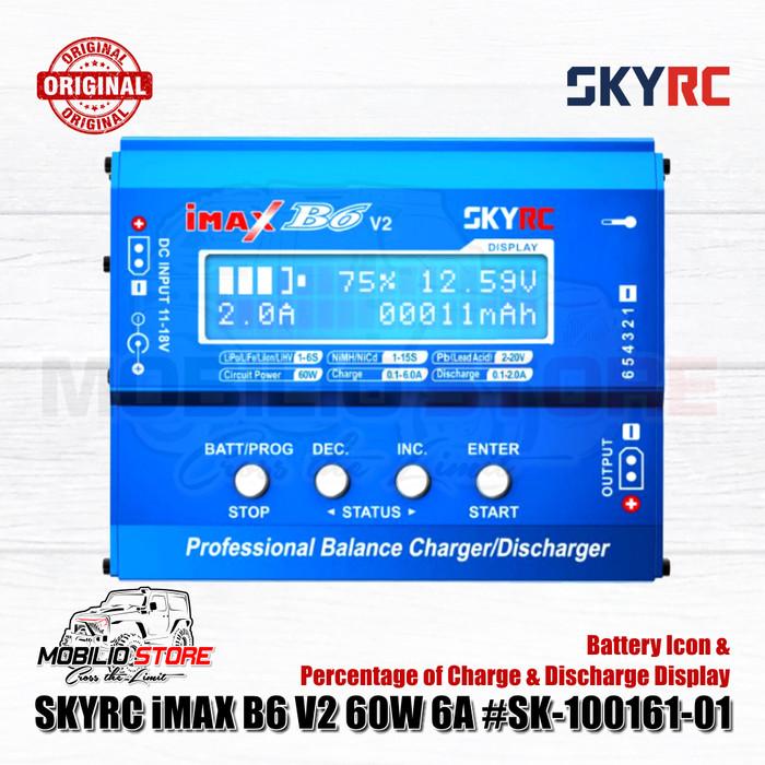 SKYRC iMAX B6 V2 60W 6A Pengisi Daya Penyeimbang Profesional LiPo Original