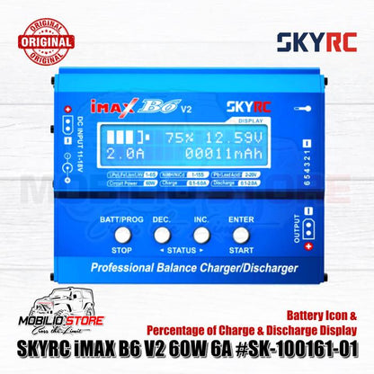 SKYRC iMAX B6 V2 60W 6A Pengisi Daya Penyeimbang Profesional LiPo Original