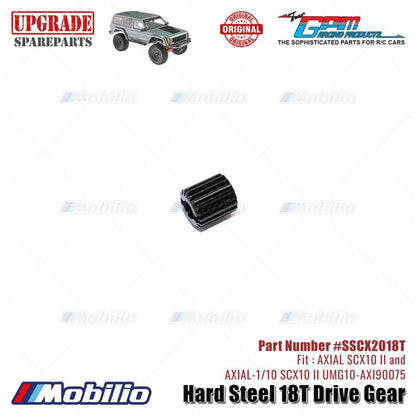GPM Part #SSCX2018T Hard Steel 18T Drive Gear Axial SCX10 II Crawler Adventure