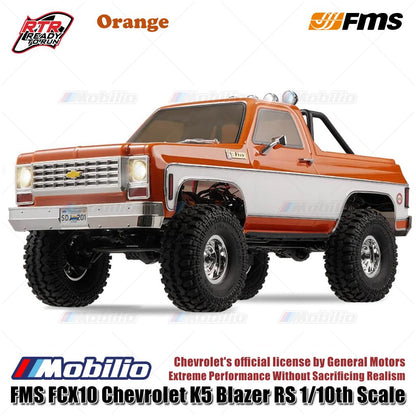 FMS FCX10 Chevrolet K5 Blazer RS ​​1/10 Lisensi Resmi RTR RC Crawler Performa Ekstrem