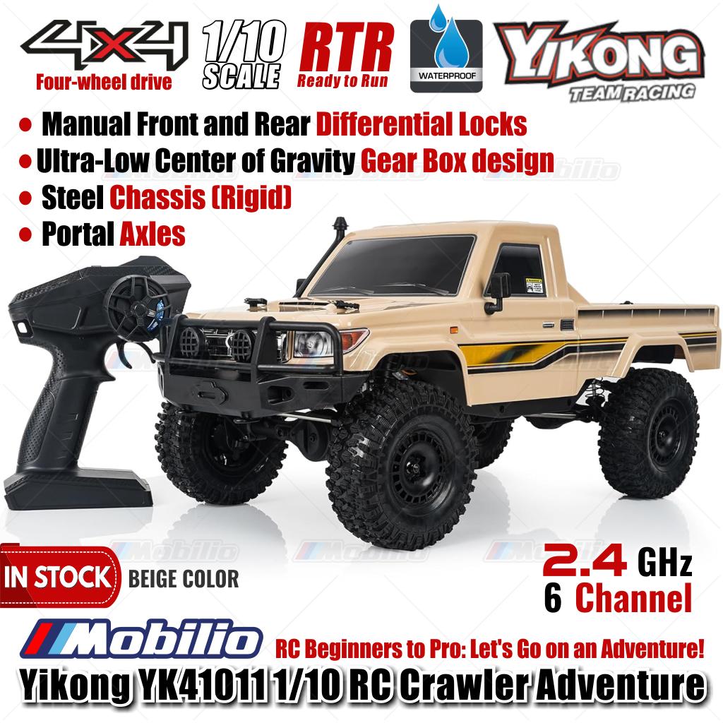 Yikong YK41011 1/10 RC Crawler Adventure 2.4GHz RTR Manual Differential Locks & Steel Chassis Ready to Run