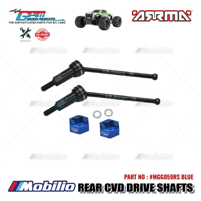 GPM Part #MGG059RS Medium Carbon Steel Rear CVD Drive Shafts with Wheel Hex RC Arrma Granite Typhon Grom Mega