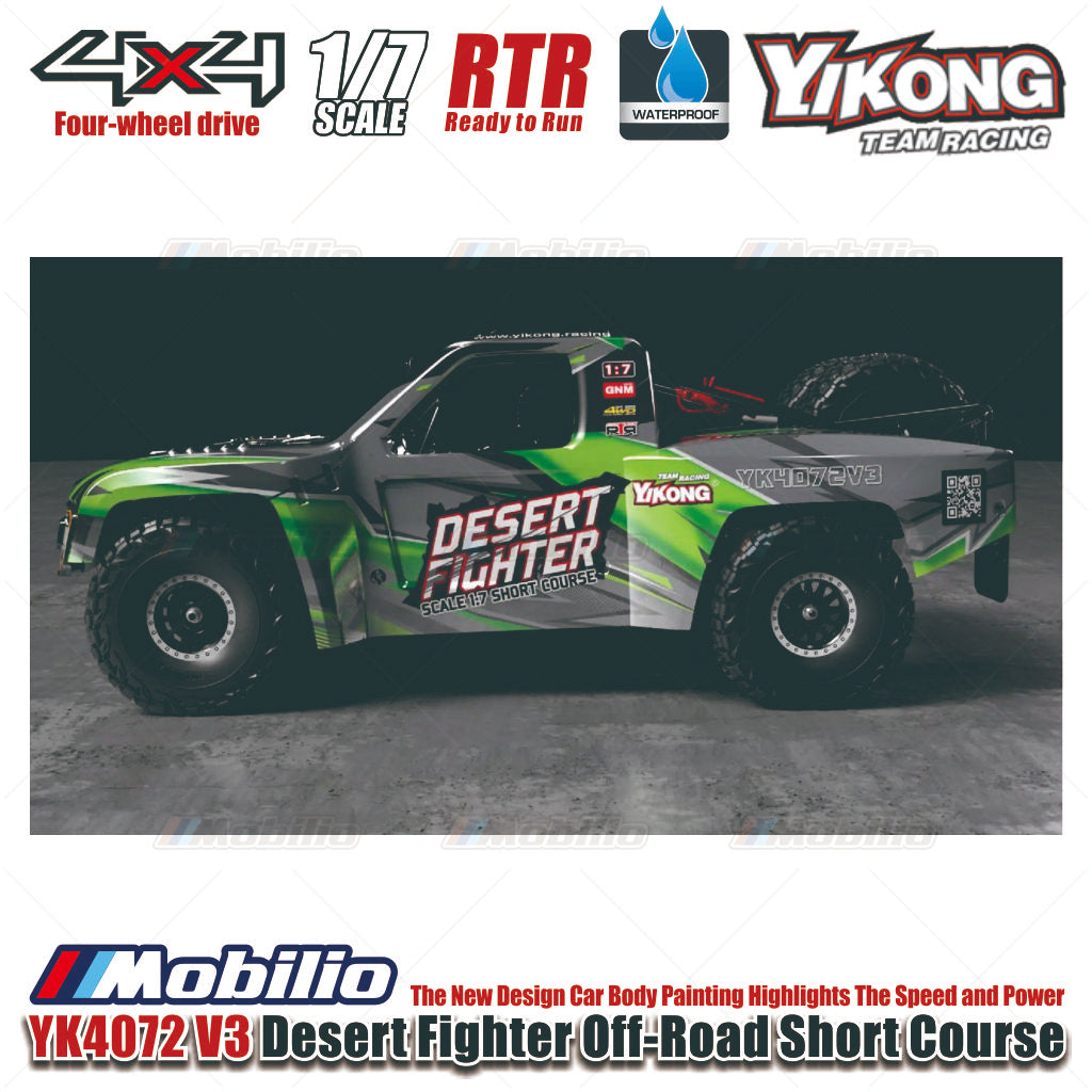 Yikong YK4072 V3 DF7 Desert Fighter 1:7 Scale Radio Control 4WD Off-Road Short Course