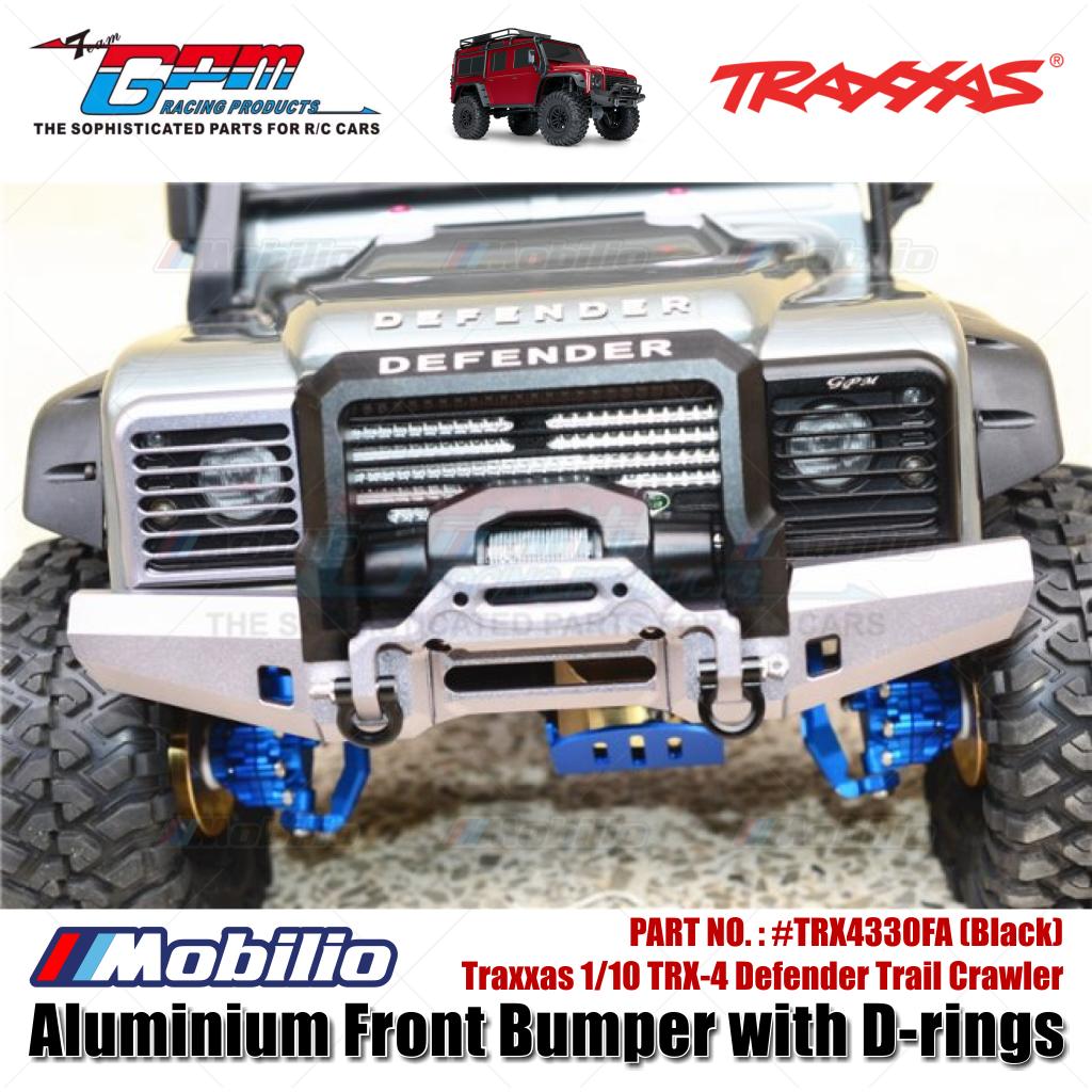GPM Part #TRX4330FA Aluminium Front Bumper with D-rings for Traxxas 1/10 TRX-4 Defender Trail Crawler