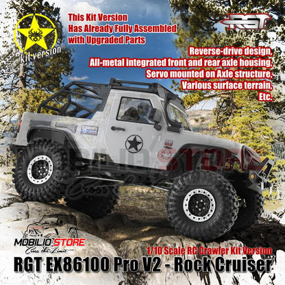 RGT EX86100 Pro V2 - Rock Cruiser Versi Kit RC Crawler Skala 1/10