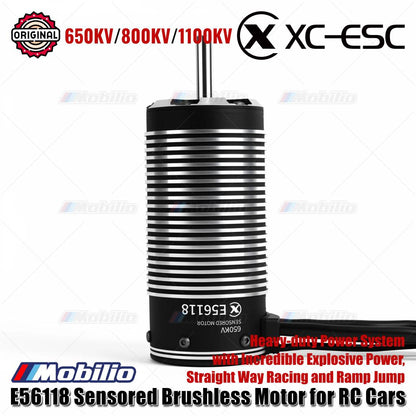 Motor Tanpa Sensor Brushless XC-ESC E56118 650KV/800KV/1100KV 6–12S untuk Truk Off-Road 1/5 RC Kursus Singkat