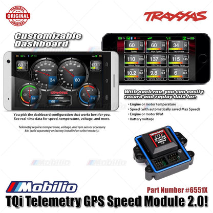 Traxxas Part #6551X TQi Telemetry GPS Speed Module 2.0! Uses GPS and GLONASS Global Positioning for Accurate, Real-Time Speed