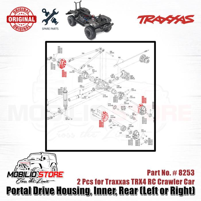 Traxxas Part #8253 Portal Drive Housing Inner Rear L/R for TRX4