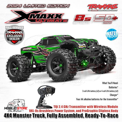 Traxxas 77097-4 X-Maxx XMaxx Ultimate 1/6 Monster Truck 8s Brushless TQI RTR 4WD TQI TSM RTR Clipless