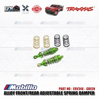 GPM Part #ERV348 Alloy Front/Rear Adjustable Spring Dampers for Traxxas 1:16 Mini E-REVO - 2Pcs