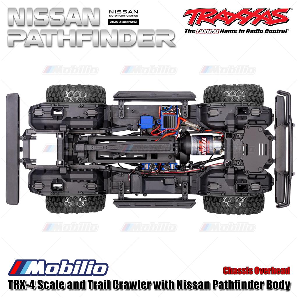Traxxas 110056-4 TRX-4 Scale and Trail Crawler dengan Nissan Pathfinder RC 1/10 4X4 Tahan Air RTR 2.4GHz TQi Adventure