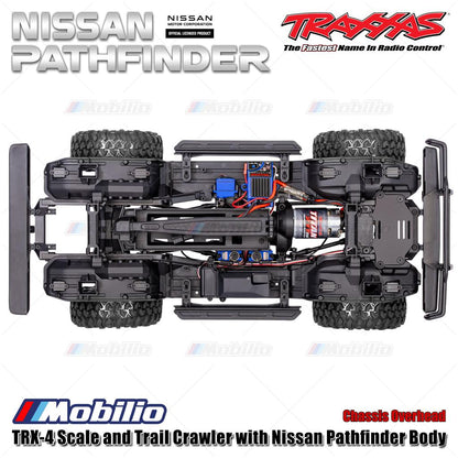 Traxxas 110056-4 TRX-4 Scale and Trail Crawler dengan Nissan Pathfinder RC 1/10 4X4 Tahan Air RTR 2.4GHz TQi Adventure