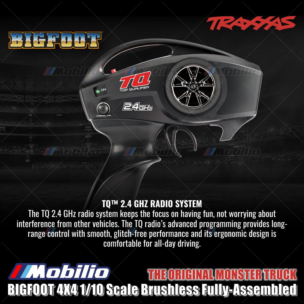 Traxxas 67134-4 BIGFOOT 4X4 1/10 Scale Brushless Fully-Assembled Monster Truck Ford Firestone Dengan BL-2s ESC dan Motor 3300 Kv - Control