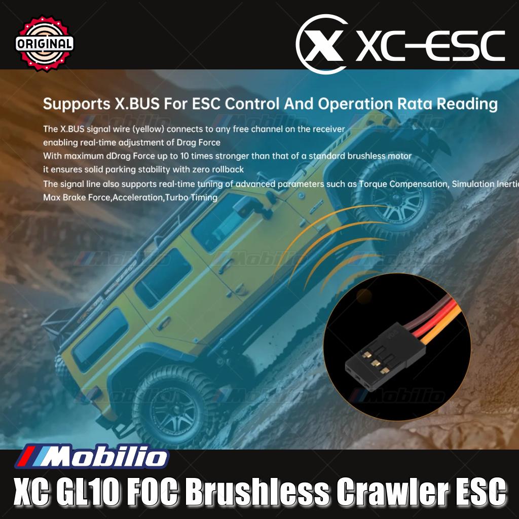 XC-ESC GL10 FOC Brushless Crawler ESC LiPo 2-4S 80A Kontinu BEC 6-13A Maks untuk Mobil Truk RC Rock Crawler