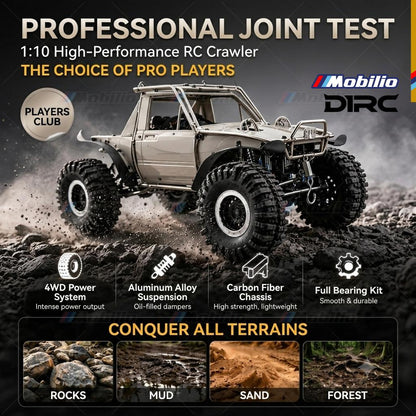 D1RC x RCRFC Ti-Fury RTR R1 Kompetisi Kelas 1/10 Extreme Crawler (Tidak Berwarna + Titanium Mentah) Rainforest Chariot Sudah Terpasang