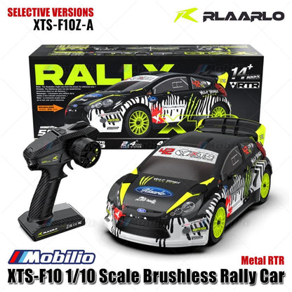 Rlaarlo XTS-F10 Mobil Reli Tanpa Sikat Skala 1/10 RTR Versi KIT Serat Karbon dengan Kontrol Jarak Jauh