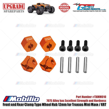 GPM Part #TXMM010 7075 Alloy Front And Rear Clamp Type Wheel Hub 12mm for RC Traxxas Mini Maxx / Mini XRT