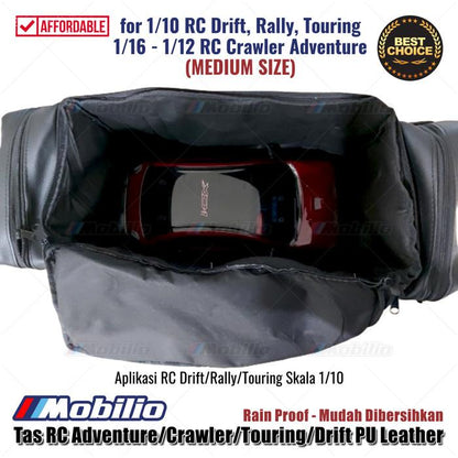 Tas Mobil RC Medium Size Adventure Crawler Rally Touring Drift Kulit PU Skala 1/16 1/12 1/10