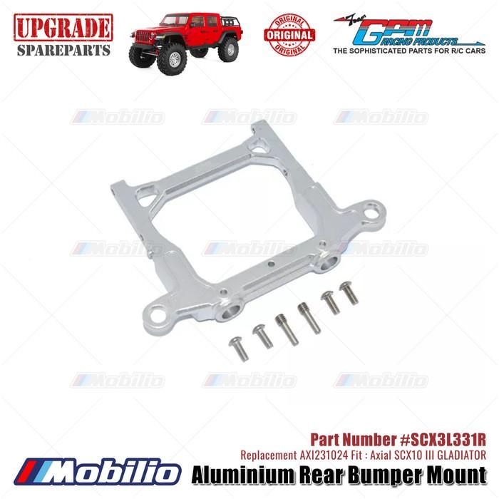 GPM Part #SCX3L331R Aluminium Rear Bumper Mount Upgrade RC Axial SCX10 III Jeep Gladiator  Remote Control Toy