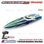 Traxxas 103076-4 Spartan SR Perahu Balap Brushless Skala 1/10 RC Tahan Air Elektronik Siap Balap