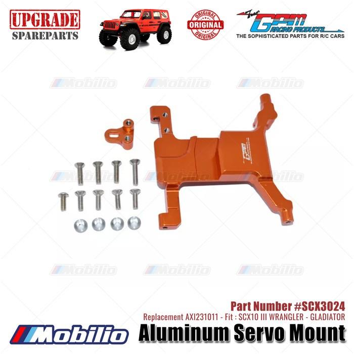 GPM Part #SCX3024 Aluminum Servo Mount RC Upgrade Axial SCX10 III Jeep Wrangler - Gladiator