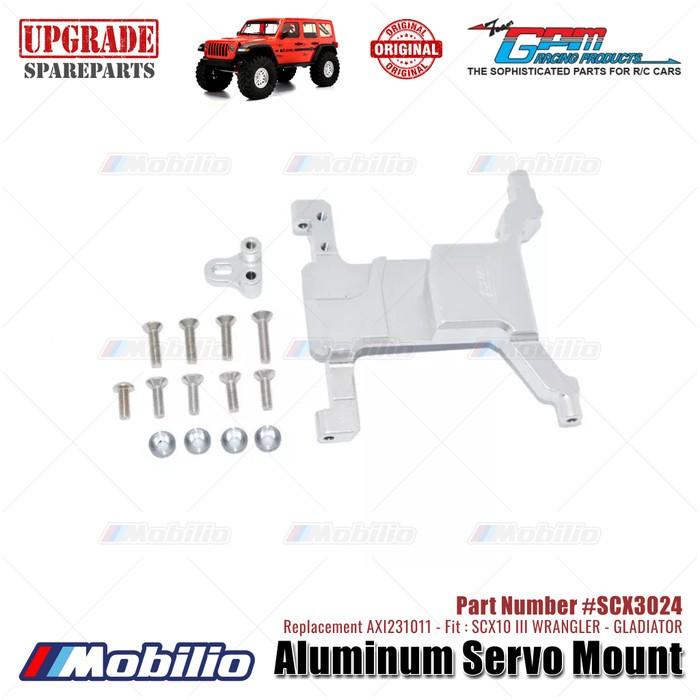 GPM Part #SCX3024 Aluminum Servo Mount RC Upgrade Axial SCX10 III Jeep Wrangler - Gladiator
