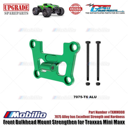 GPM Part #TXMM008 7075 Alloy Front Bulkhead Mount Strengthen for RC Traxxas Mini Maxx