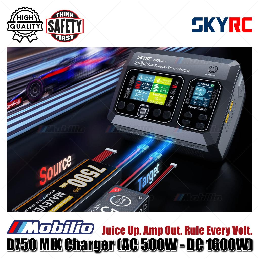SKYRC #SK-100201 D750 MIX Charger (AC 500W - DC 1600W) Juice Up Amp Out Rule Every Volt MIX to the Max