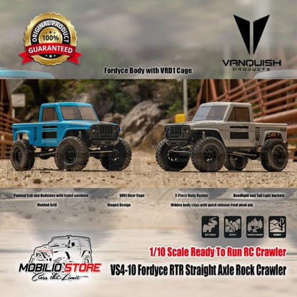 Vanquish VS4-10 Fordyce Straight Axle RTR Rock Crawler RC Skala 1/10 Kendali Jarak Jauh