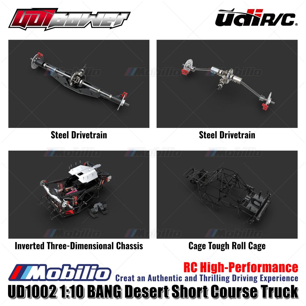 UDIR/C UD-1002 UDIPOWER BANG Desert Short Course Truck UD1002 RC High-Performance 1:10 Scale RTR