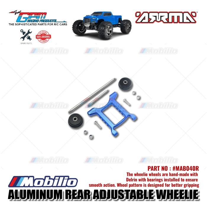 GPM Part #MAB040R Aluminum Rear Adjustable Wheelie Arrma Big Rock Crew Cab Monster Truck